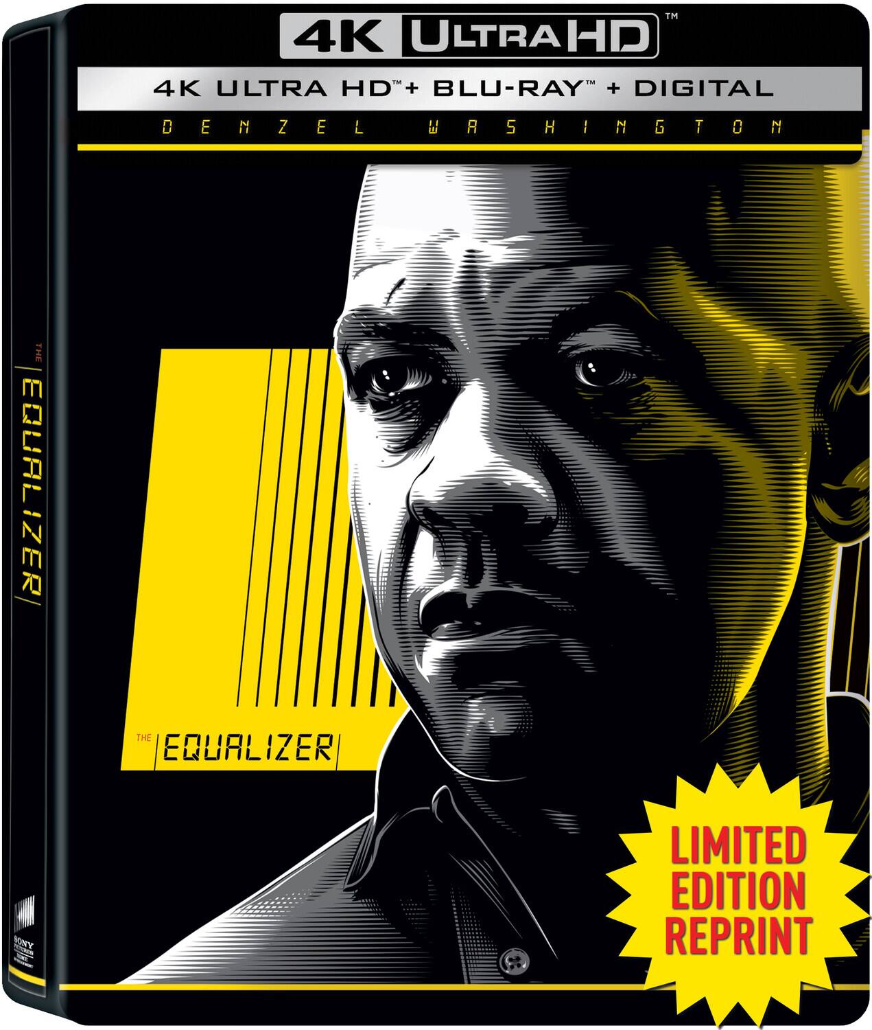Front. The Equalizer (Steelbook)   - 4K Blu-Ray.