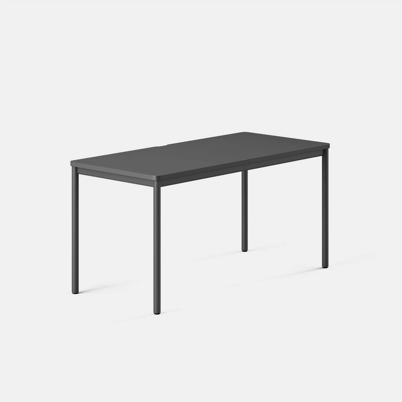 Angle. Branch Furniture - Branch 58" Daily Desk – Functional Home Office Desk with Timeless Design, Rounded Corners & Built-in Cable Notch - Charcoal.