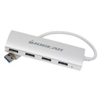 IOGEAR - Met(AL) 4-Port USB 3.0 Hub - White - Front_Zoom