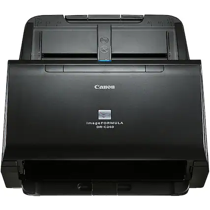Front. Canon - imageFORMULA DR-C240 Office Document Scanner - Black.
