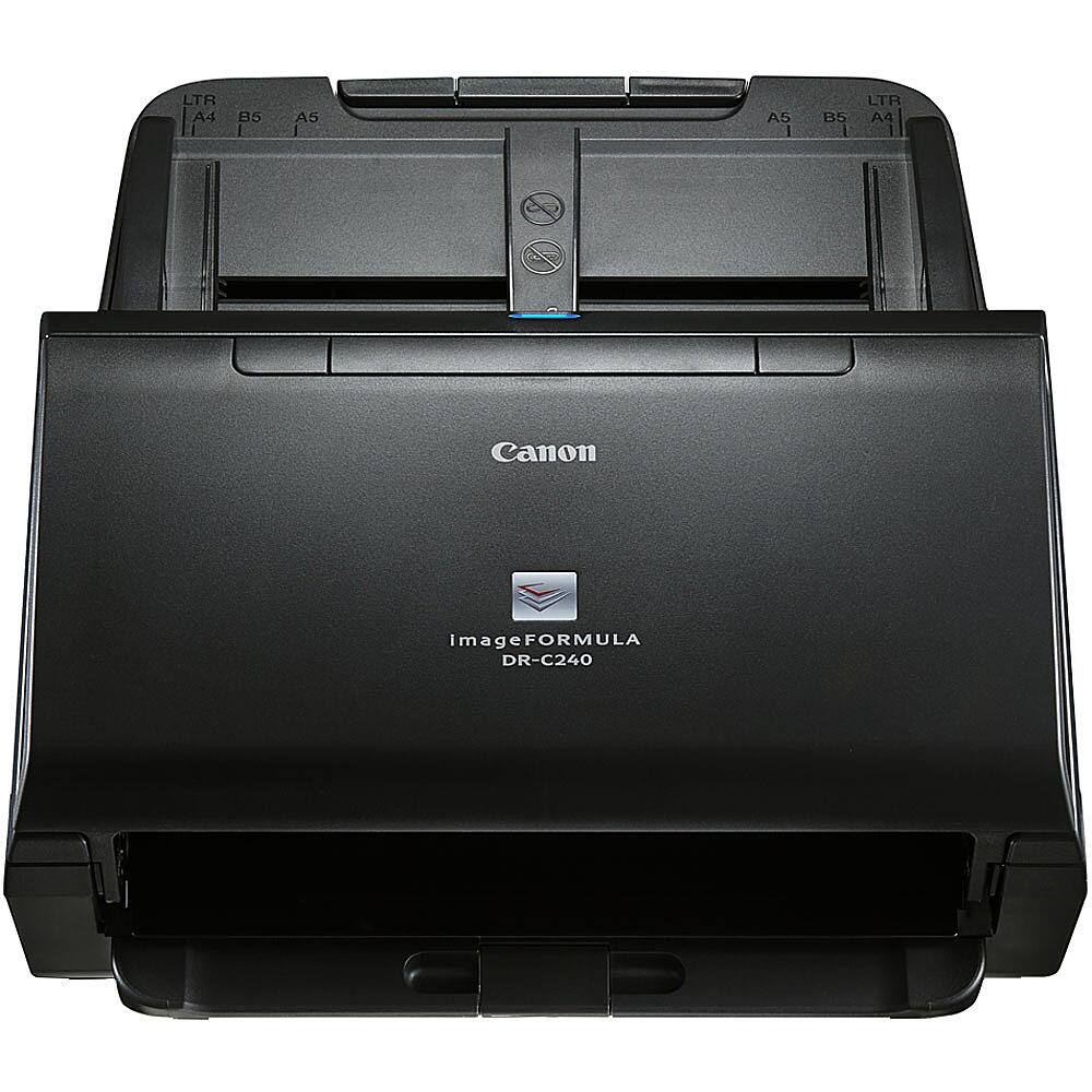 Front. Canon - imageFORMULA DR-C240 Office Document Scanner - Black.