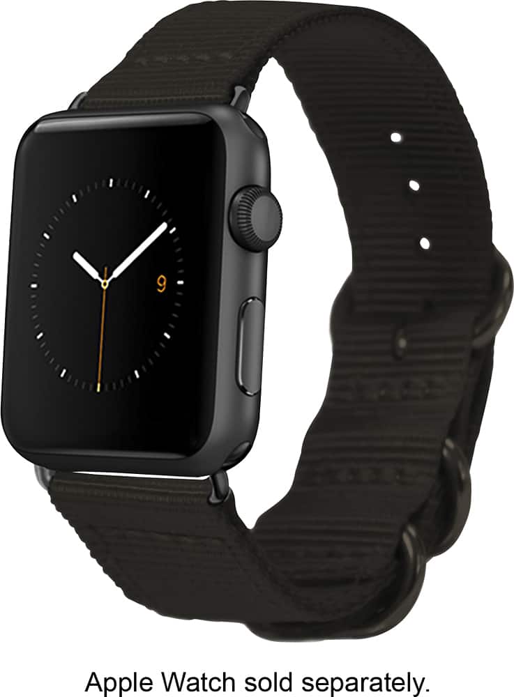 Angle. Monowear - Watch Band for Apple Watch™ 42mm - Black/Dark Gray.