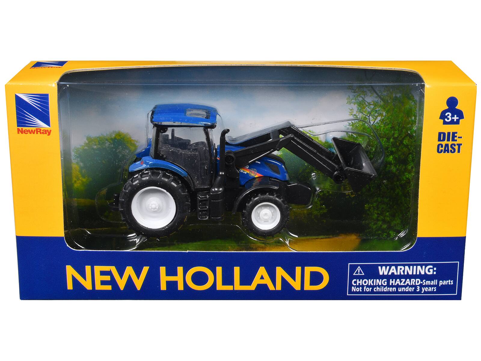 NewRay 3+ DIE-CAST  
NEW HOLLAND  
WARNING: CHOKING HAZARD-Small parts Not for children under 3 years