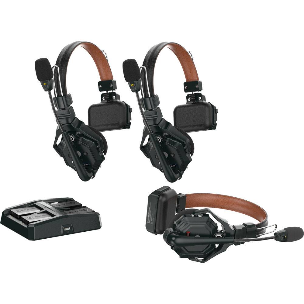 Alt View 1. HOLLYLAND - Hollyland Solidcom C1 Pro-3S Full Duplex ENC Wireless DECT Intercom System 3 Headsets.