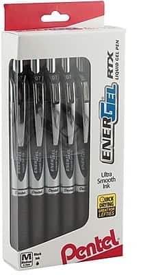 Pentel - Roller Ball Pen, Medium Point, Black Ink, Dozen (BL77PC12A1) price history on PriceWatchPro