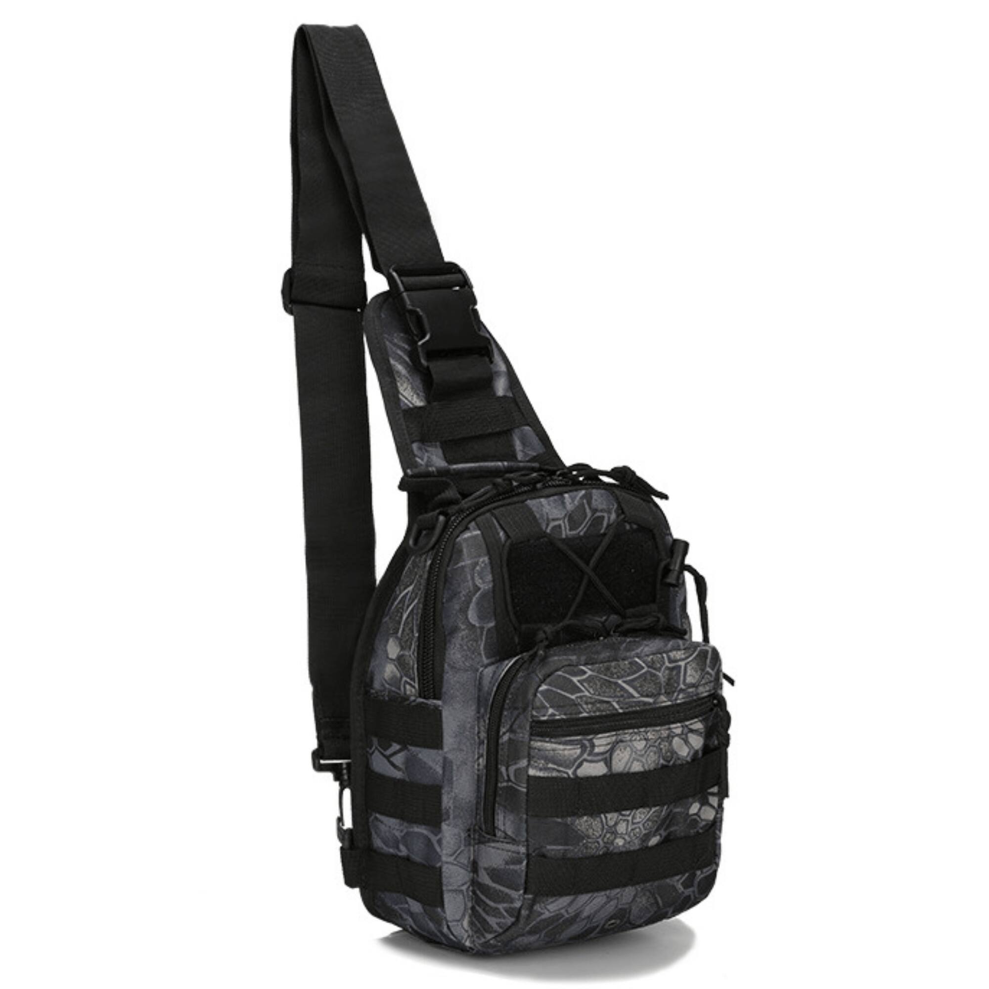 Alt View 1. JupiterGear - Tactical Military Sling Backpack Shoulder Bag Molle Outdoor Daypack Backpack with Adjustable Strap - Black Python.