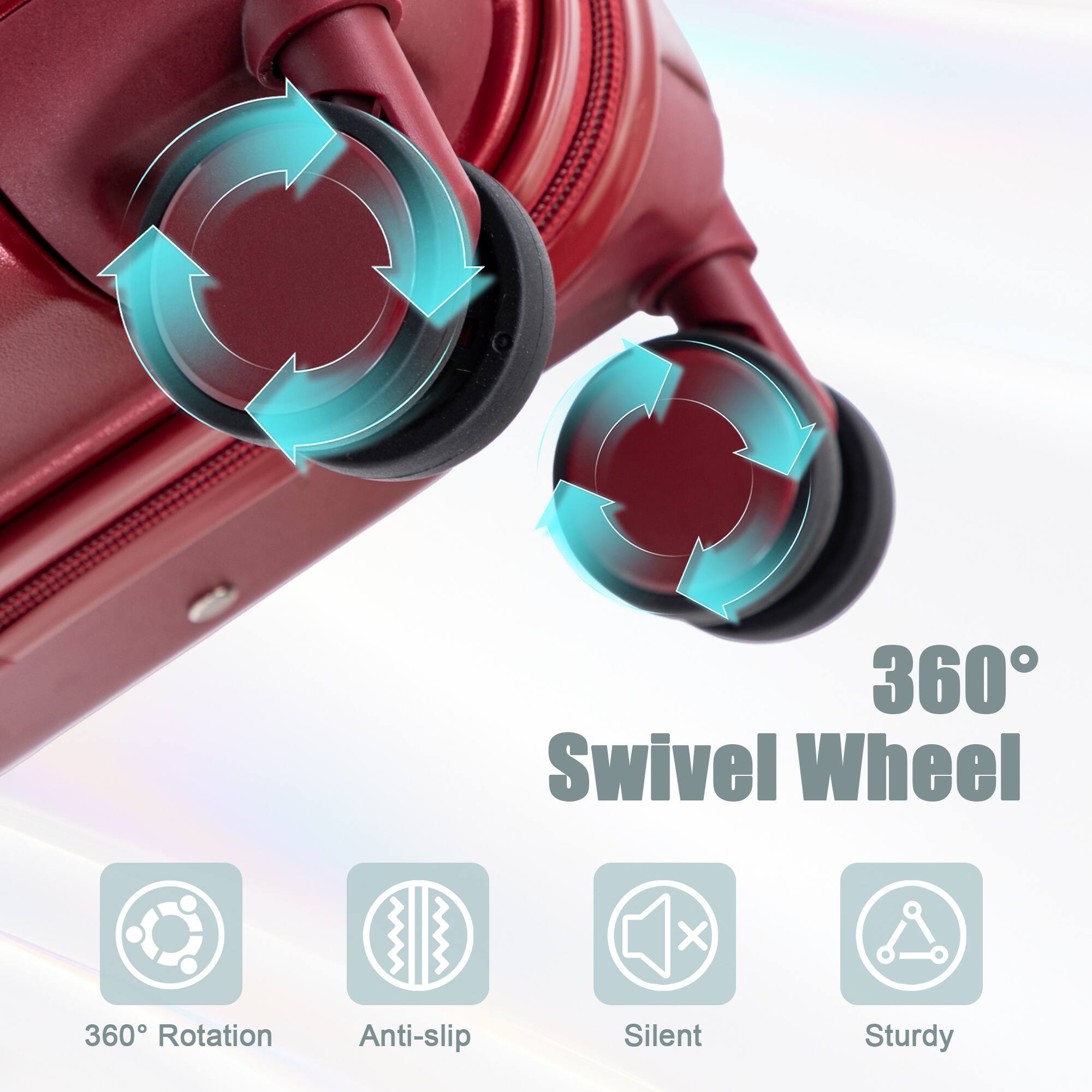 360° Swivel Wheel

- 360° Rotation
- Anti-slip
- Silent
- Sturdy
