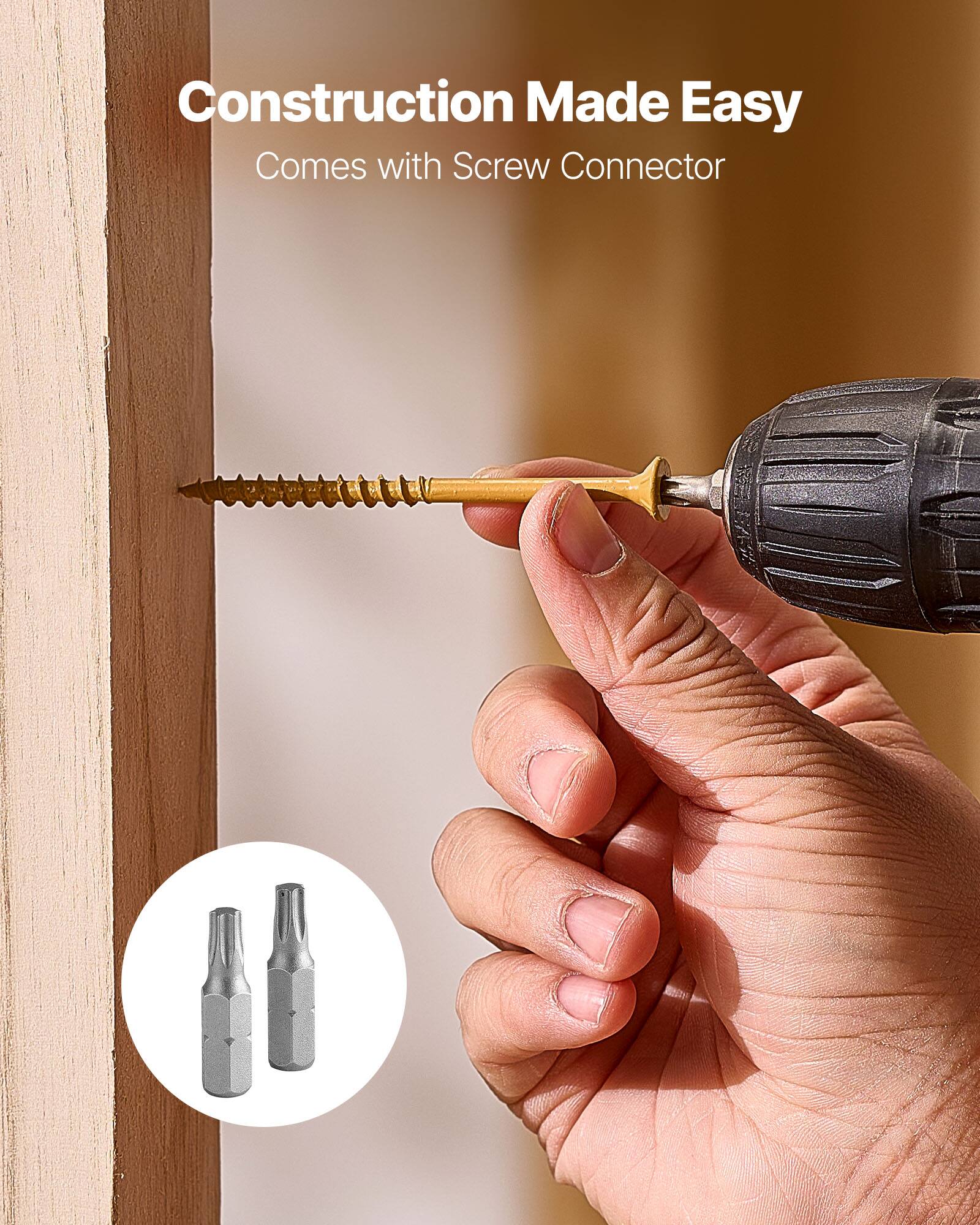 Construction Made Easy  
Comes with Screw Connector