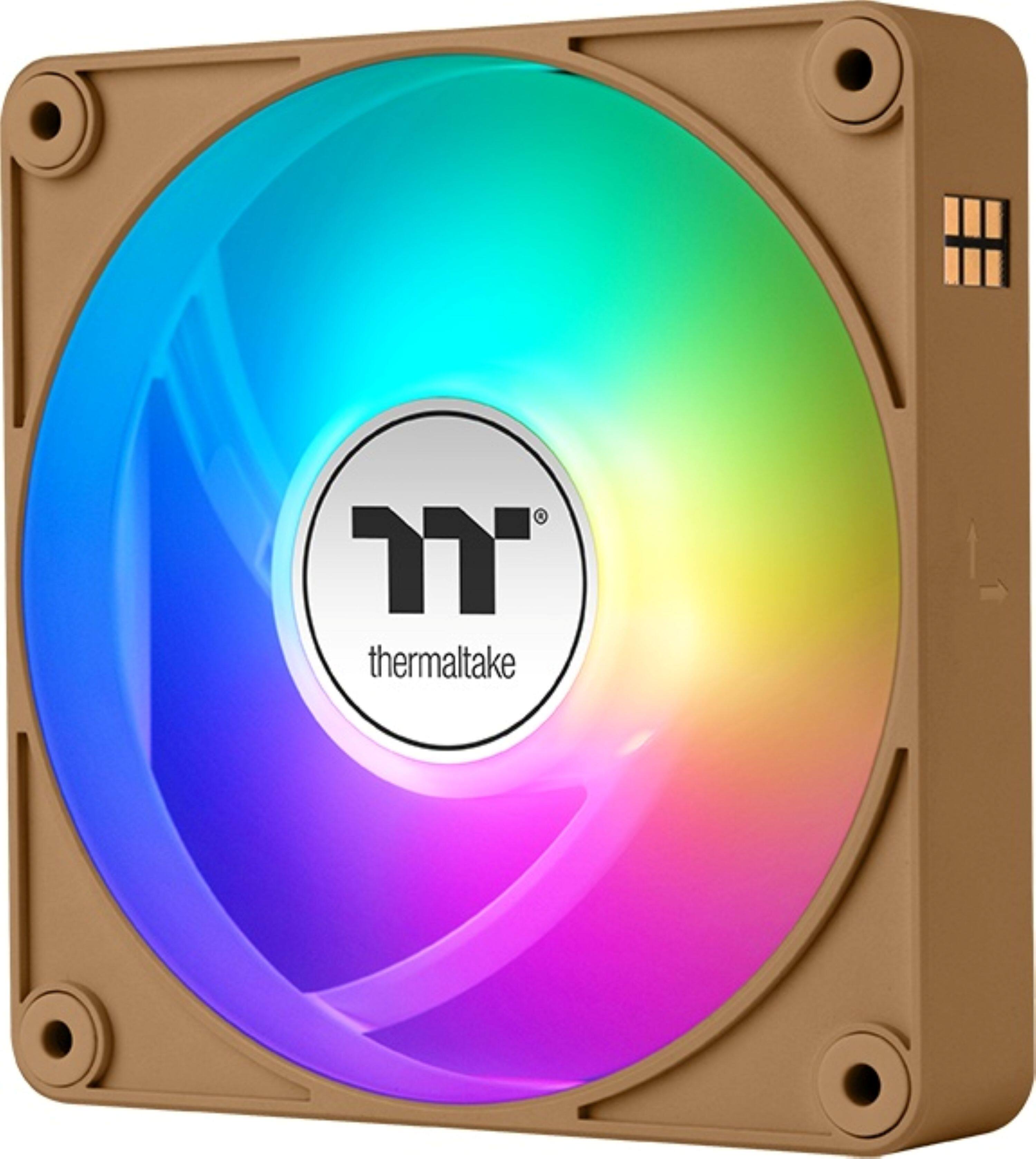 Back. Thermaltake - CT120 EX ARGB Sync 120mm Computer Case Cooling Fan (3-Pack) - Gravel Sand.