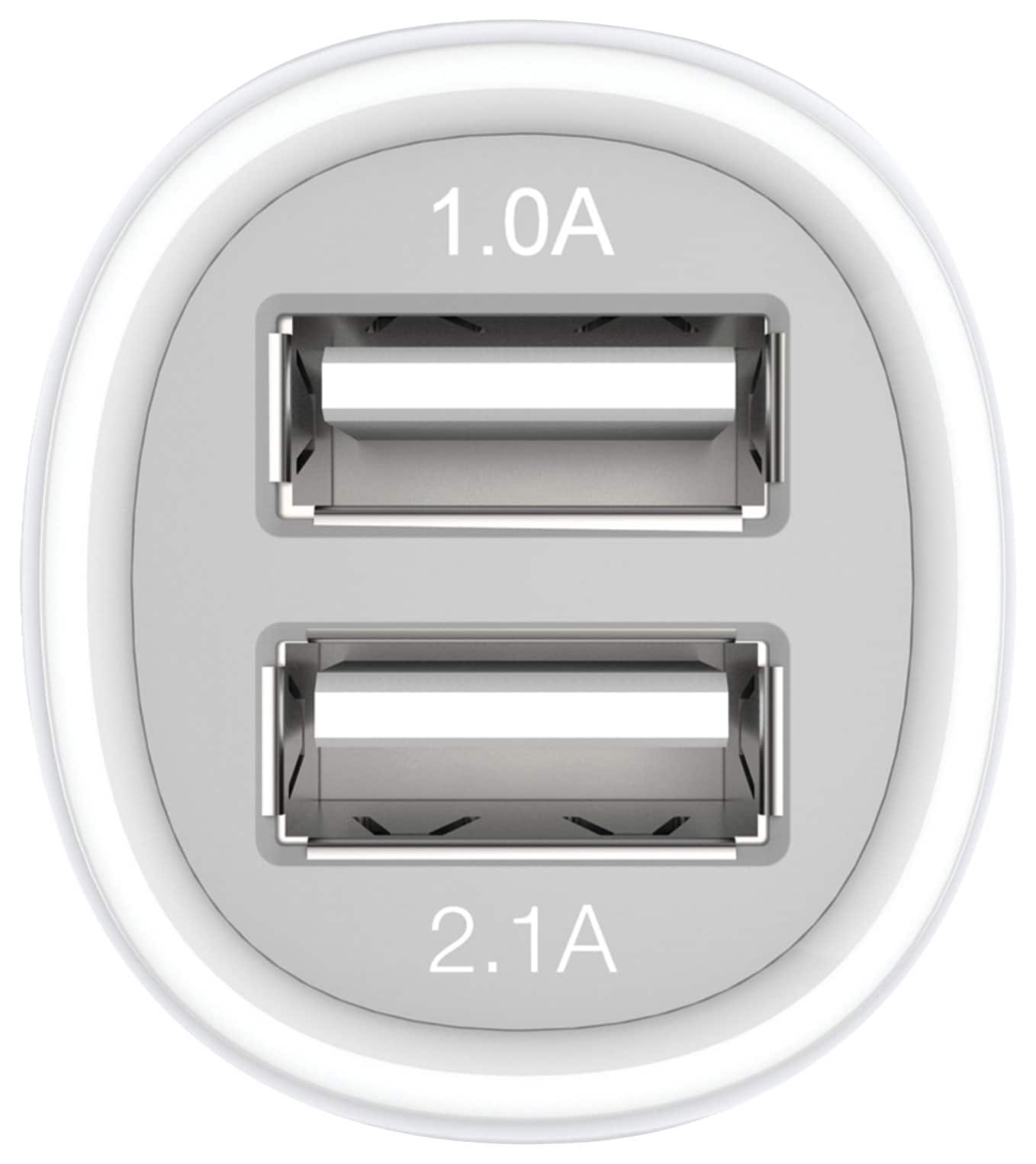 Front. Kanex - Vehicle Charger - White.