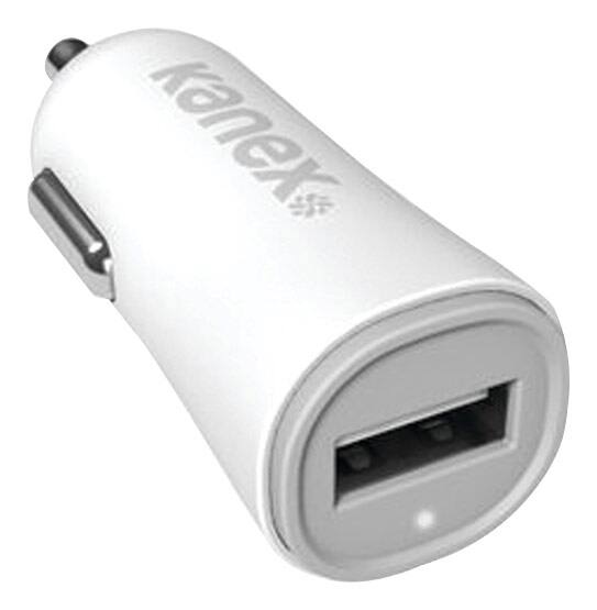 Front. Kanex - Vehicle Charger - White.