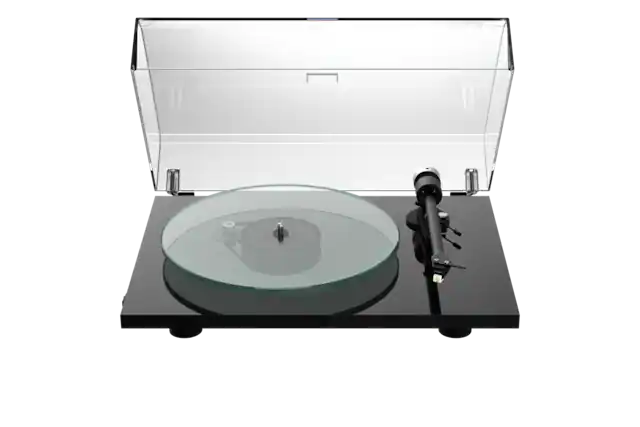 Front. Pro-Ject - T2 Turntable - Piano Black.