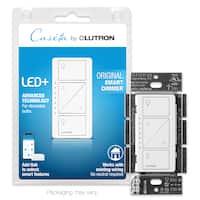 Lutron - Caseta Wireless Smart Lighting Dimmer Switch for Wall and Ceiling Lights - White - Front_Zoom