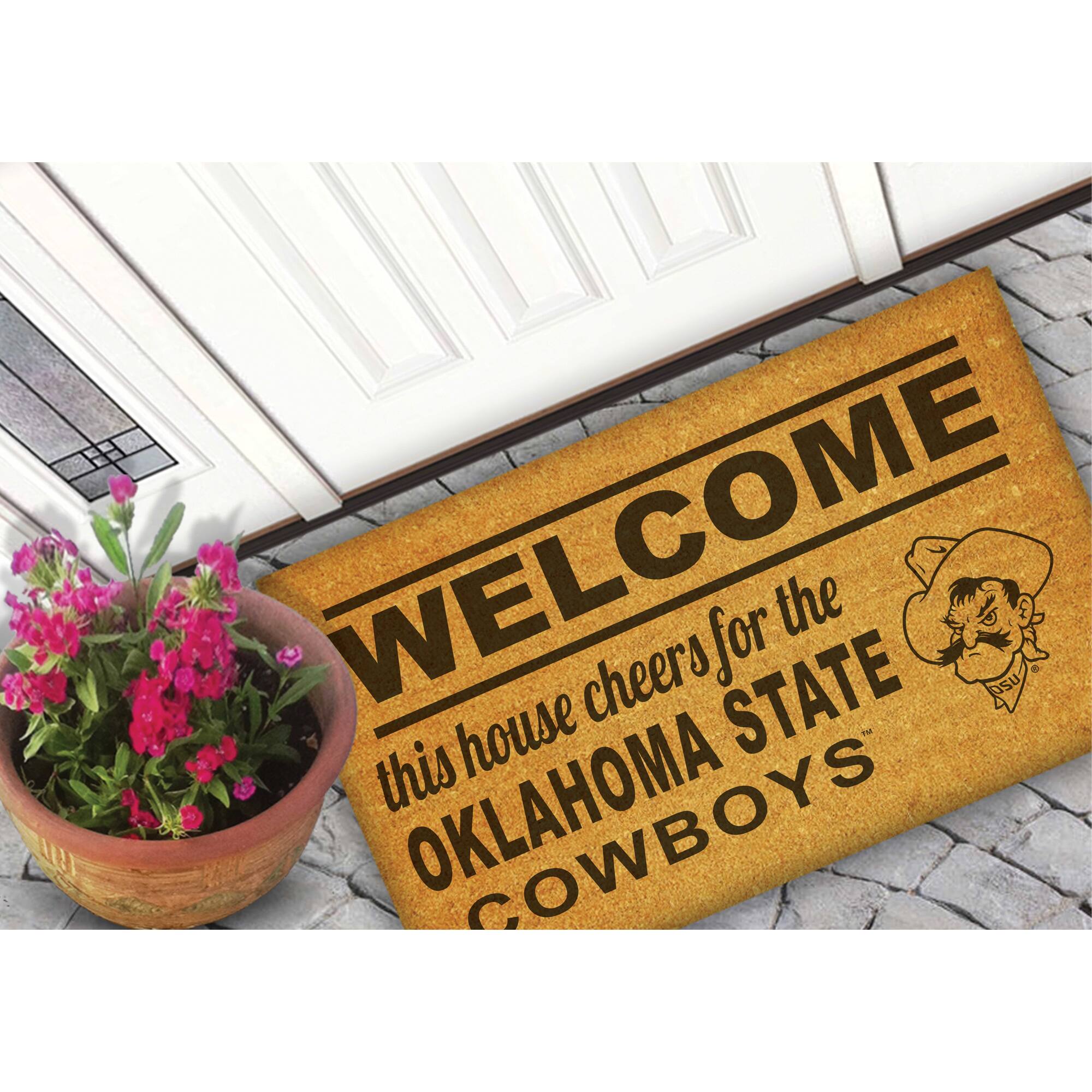 WELCOME  
this house cheers for the  
OKLAHOMA STATE  
COWBOYS