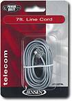 Front Detail. Jensen - 7' Line Cord - Silver.