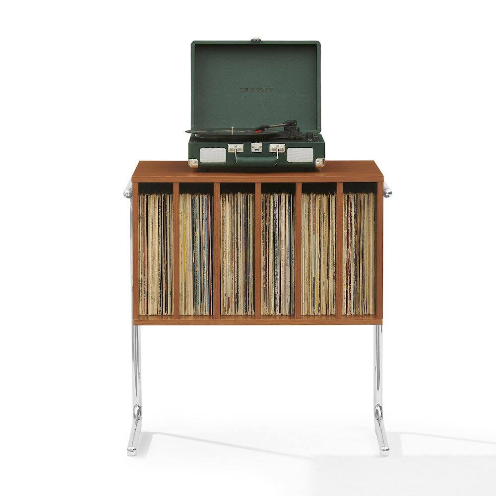 Alt View 3. Crosley Furniture - Lily Record Player Stand With Vinyl Storage - White.