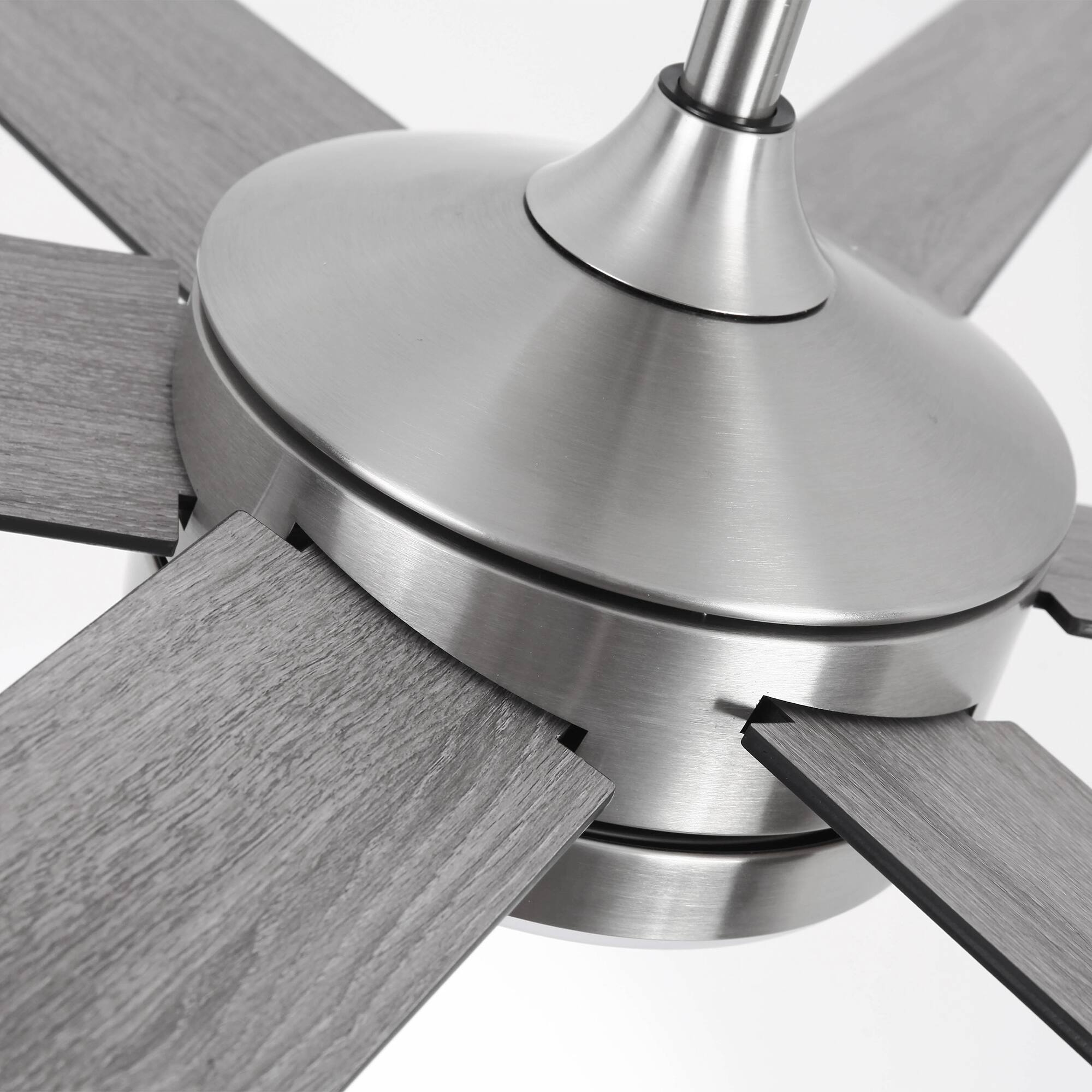 Alt View 9. Vaczon - 60" Brushed Nickel 3CCT Integrated LED Smart Ceiling Fan with Light and APP - Nickel.