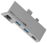 Front Zoom. Bidul - USB 3.0 Hub and Ethernet Adapter with DisplayPort - Gray.