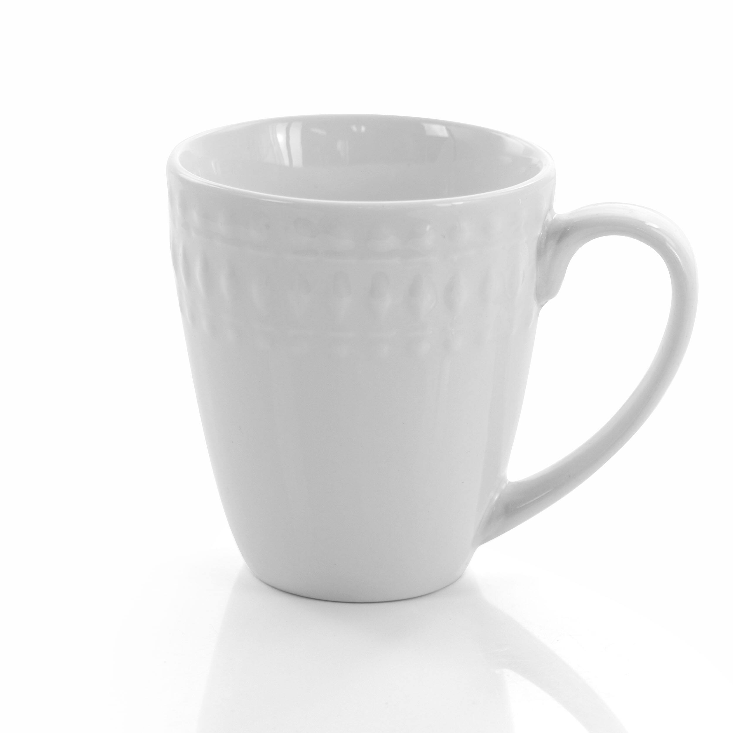 Alt View 7. Elama - Elama Cara 16 Piece Round Porcelain Dinnerware Set in White - White.