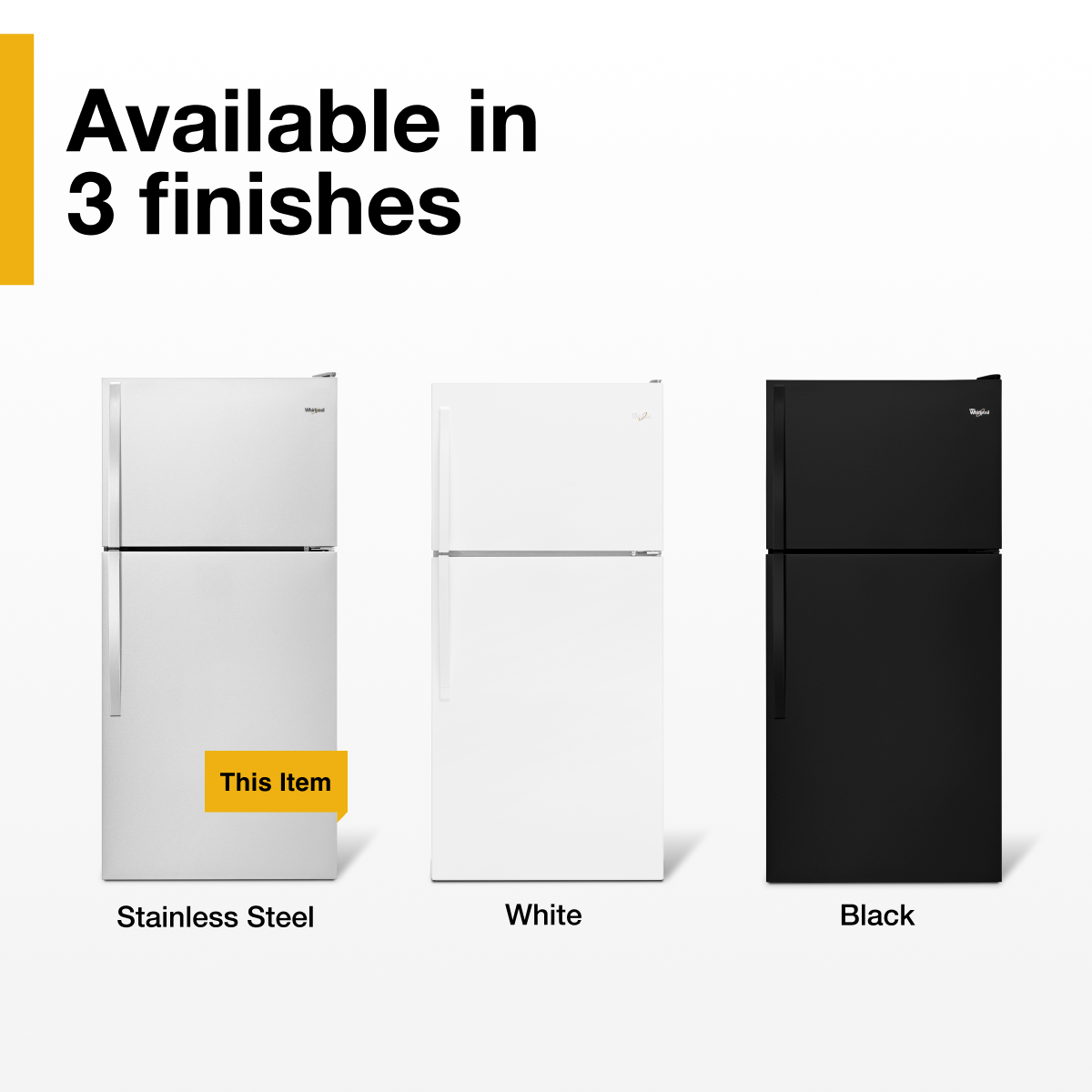 Available in 3 finishes

This Item Stainless Steel White Black