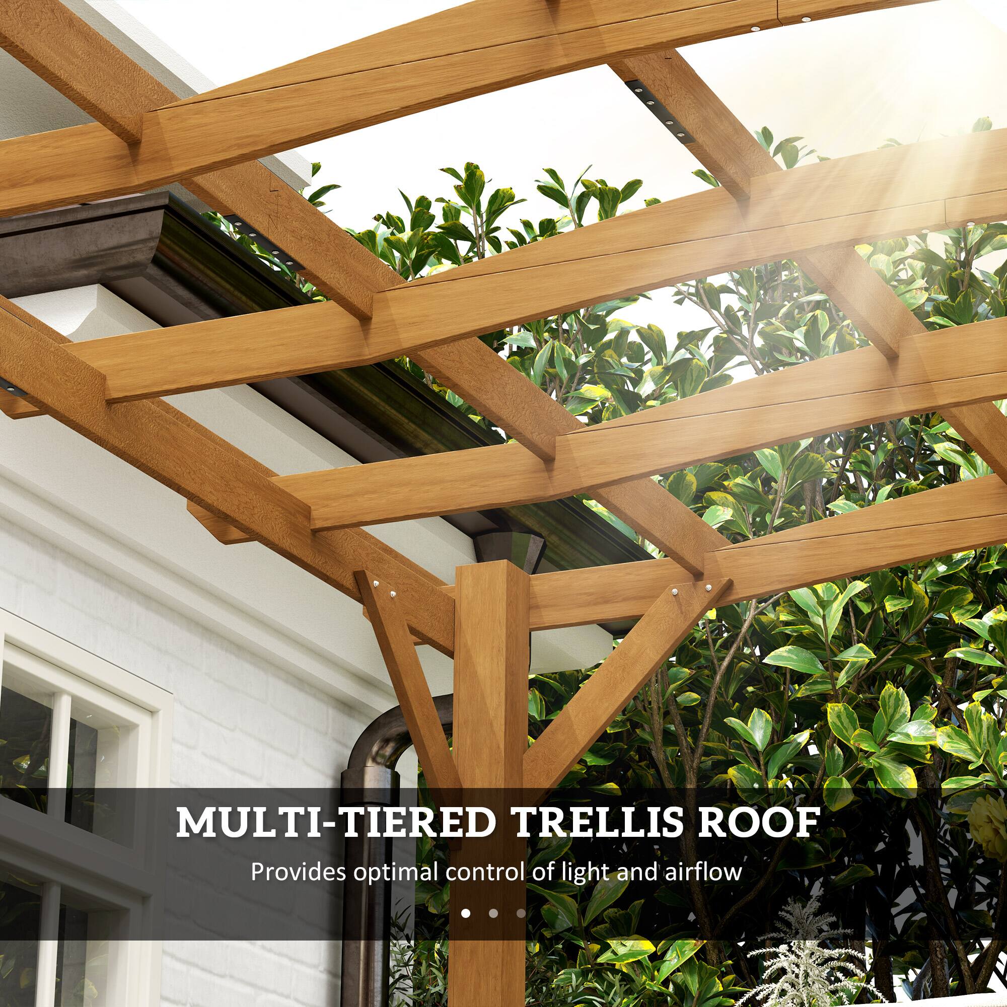 MULTI-TIERED TRELLIS ROOF
Provides optimal control of light and airflow