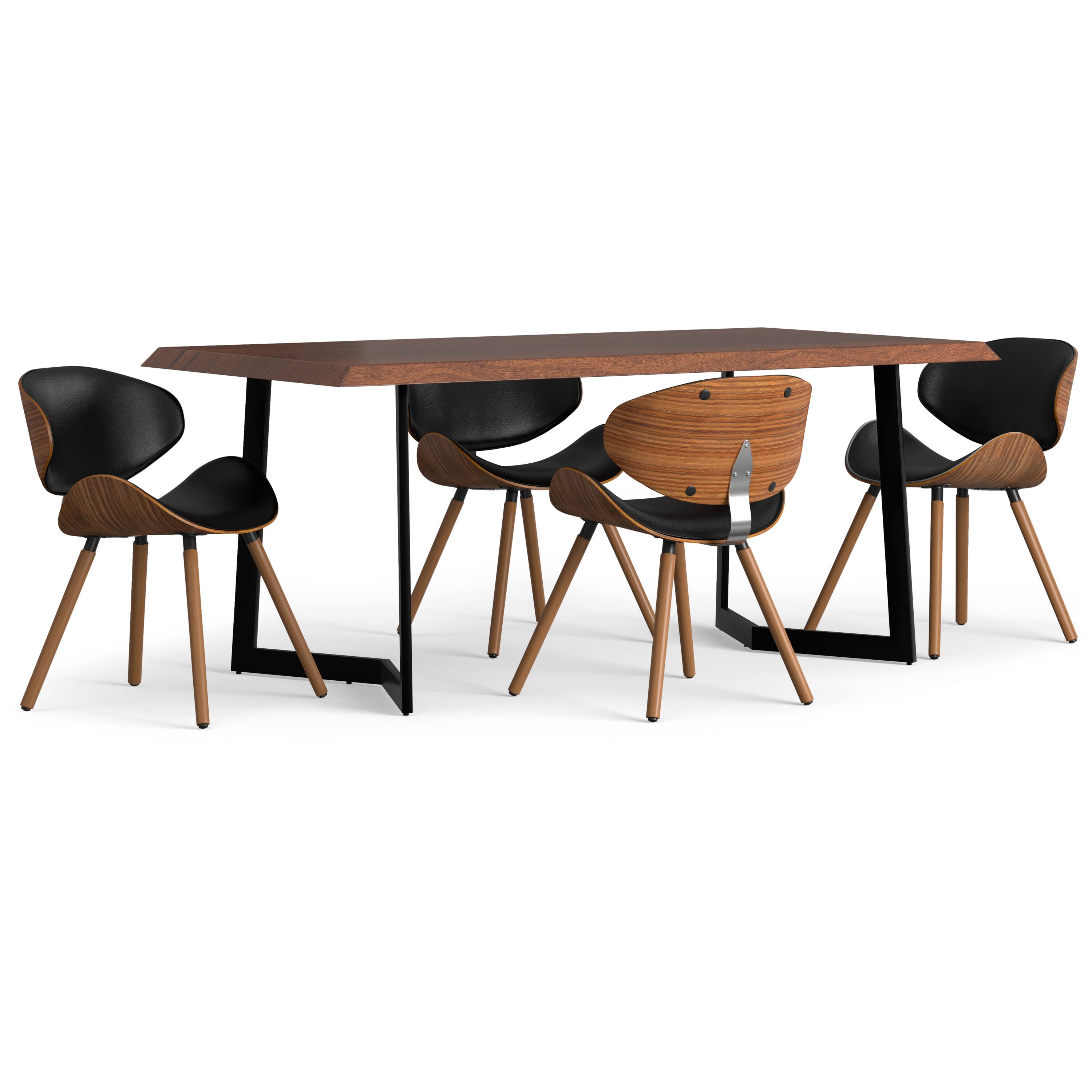 Back. Simpli Home - Marana / Watkins 5-Piece Dining Set - Black.