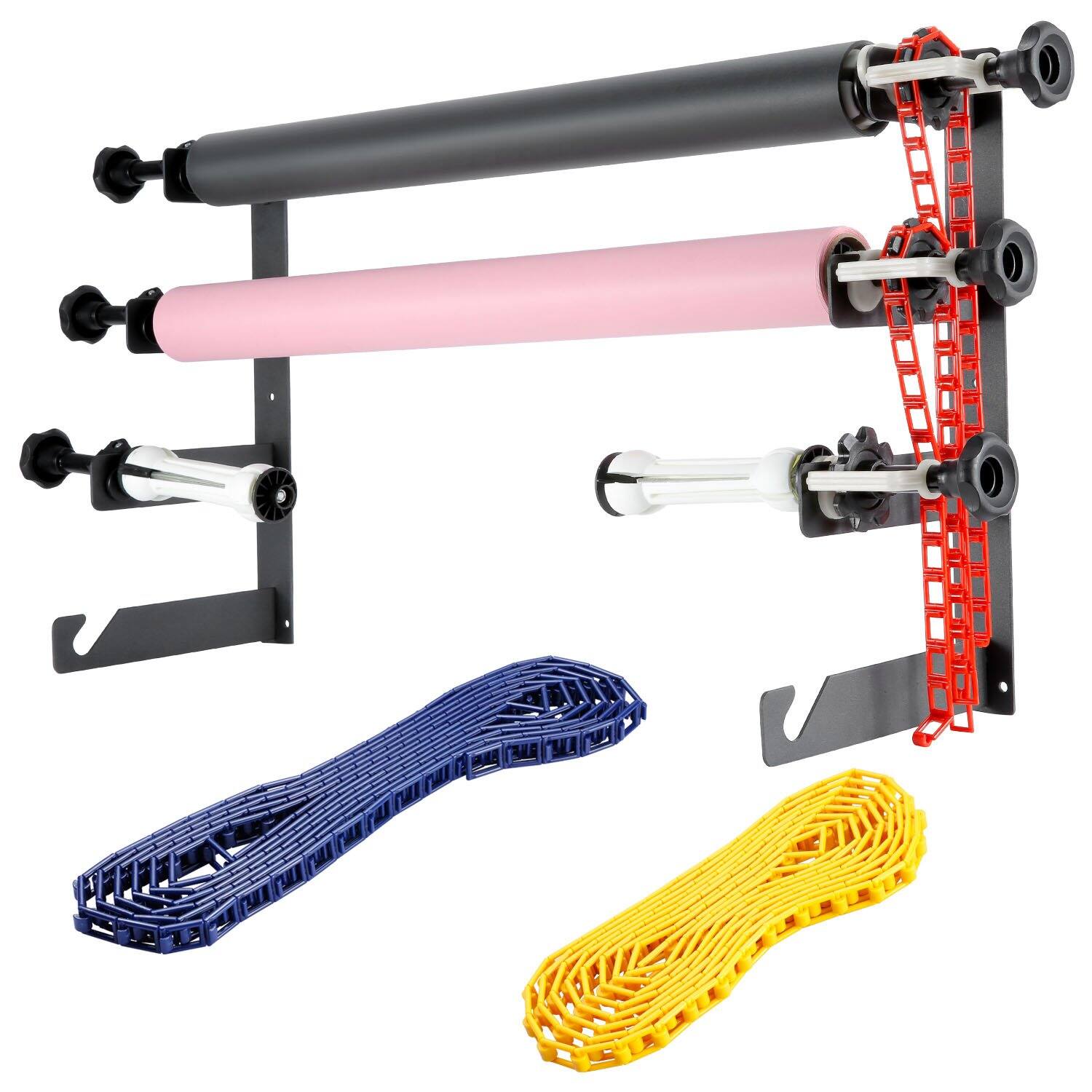 Back. Neewer - 4-Roller Manual Wall Mount Background Support System, 22lb Load/Roller, Full Kit.