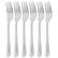 Front. Gibson - Gibson Home Tustin 6 Piece Stainless Steel Dinner Fork Flatware Set in Silver - Silver.
