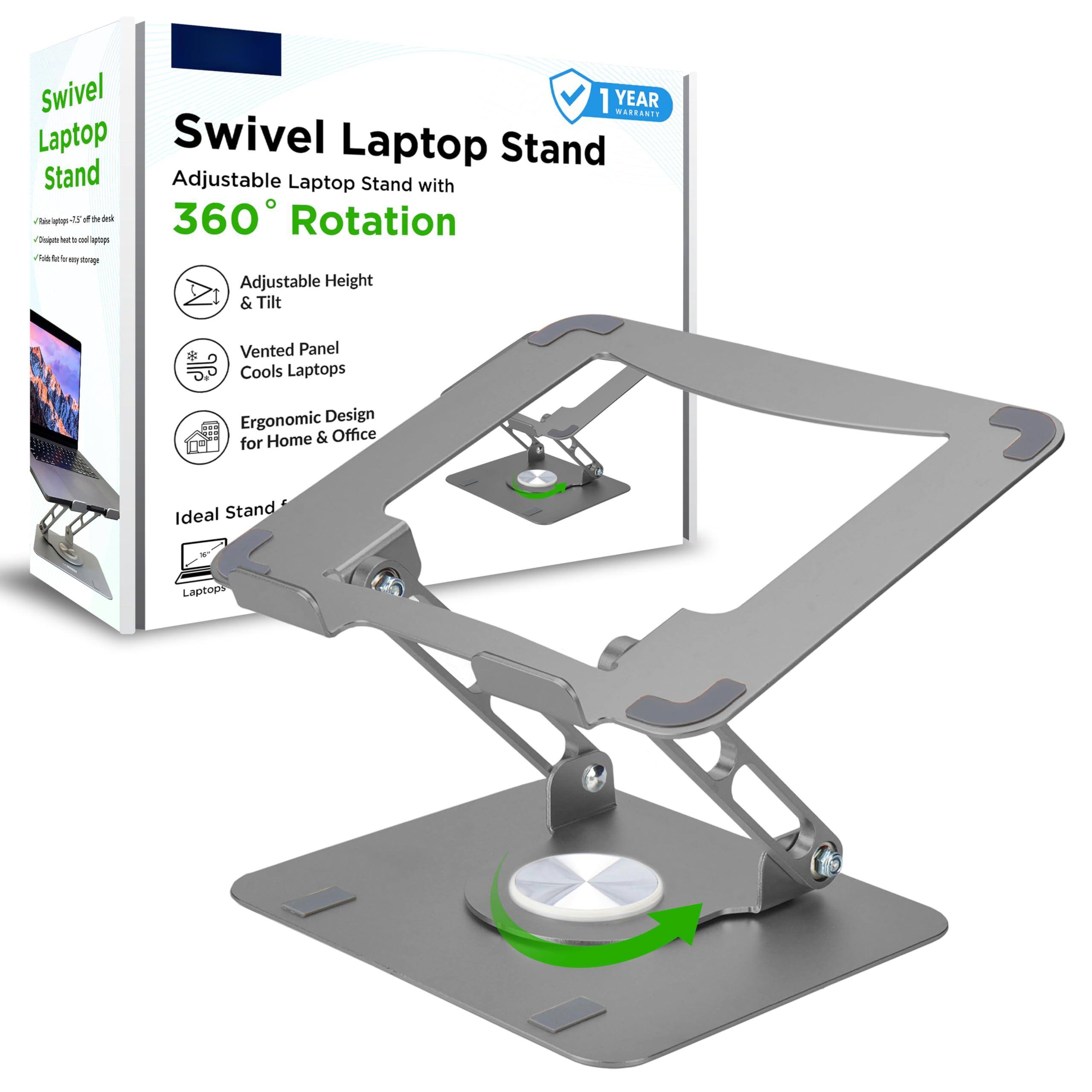 Cedar Assembly Swivel Laptop Stand For Desk Computer Ipad W 360 ...