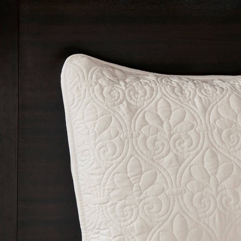 Alt View 3. Gracie Mills - Gracie Mills Sandy Reversible Bedspread Set with Classic Stitch Pattern - Cream.