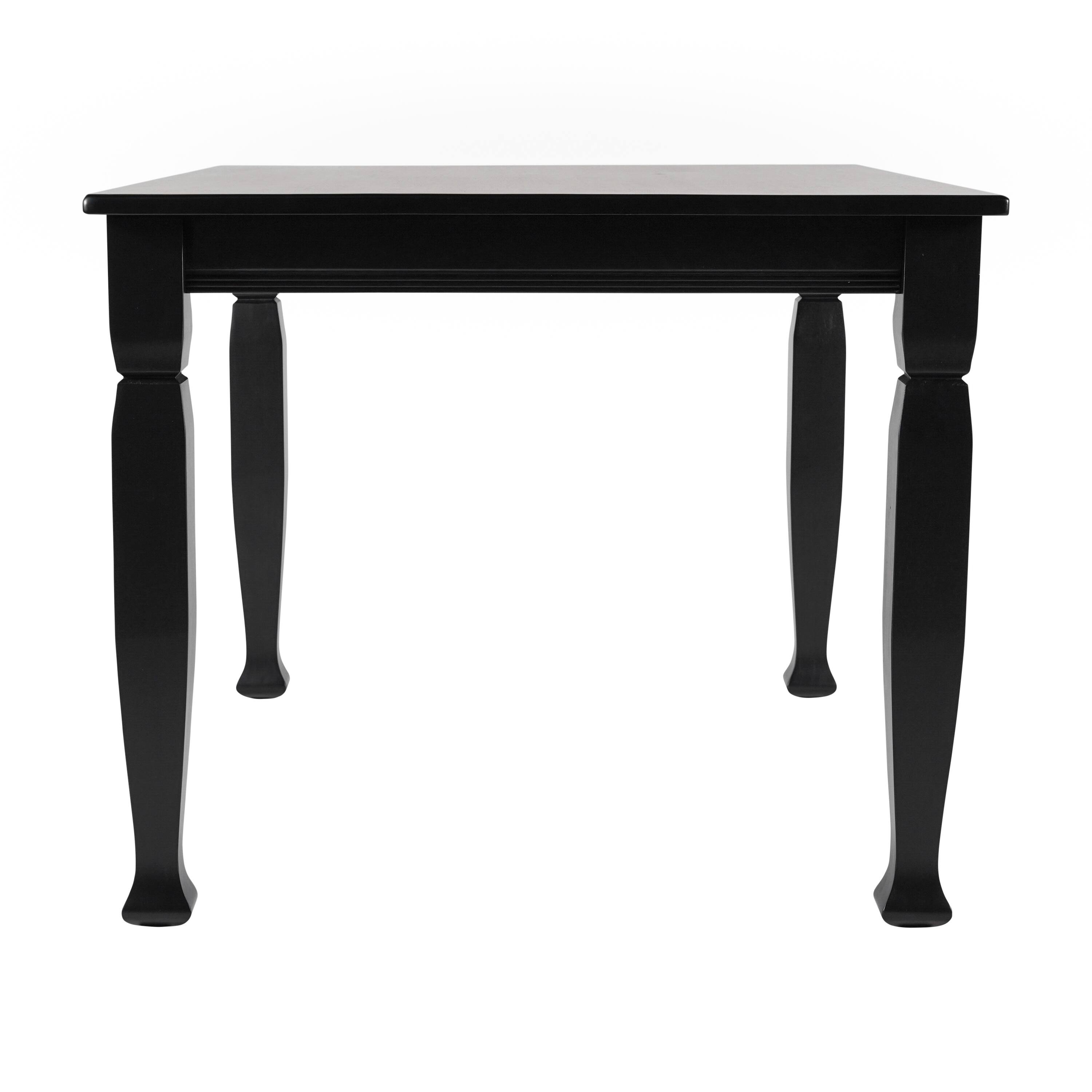 Alt View 5. Emma + Oliver - Milford Wooden Dining Table with Turned Wooden Legs - Black Matte.