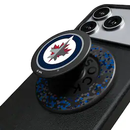 Keyscaper - Winnipeg Jets Confetti Magnetic Phone Grip & Stand - No Size - Black