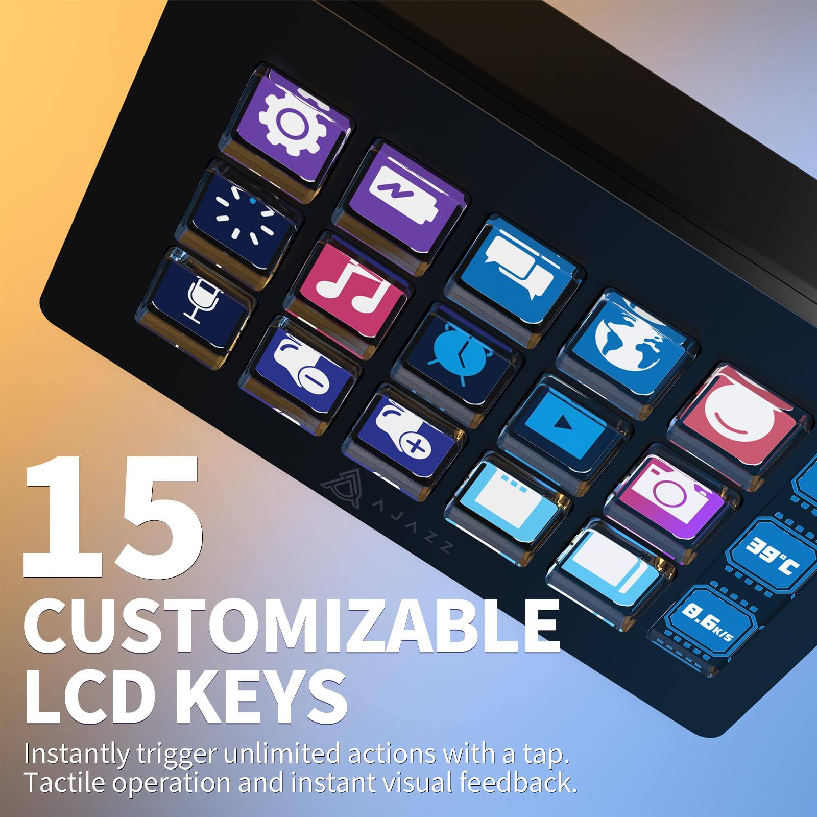 Dazzling Pops akp153 streaming studio controller keypad type c wired ...