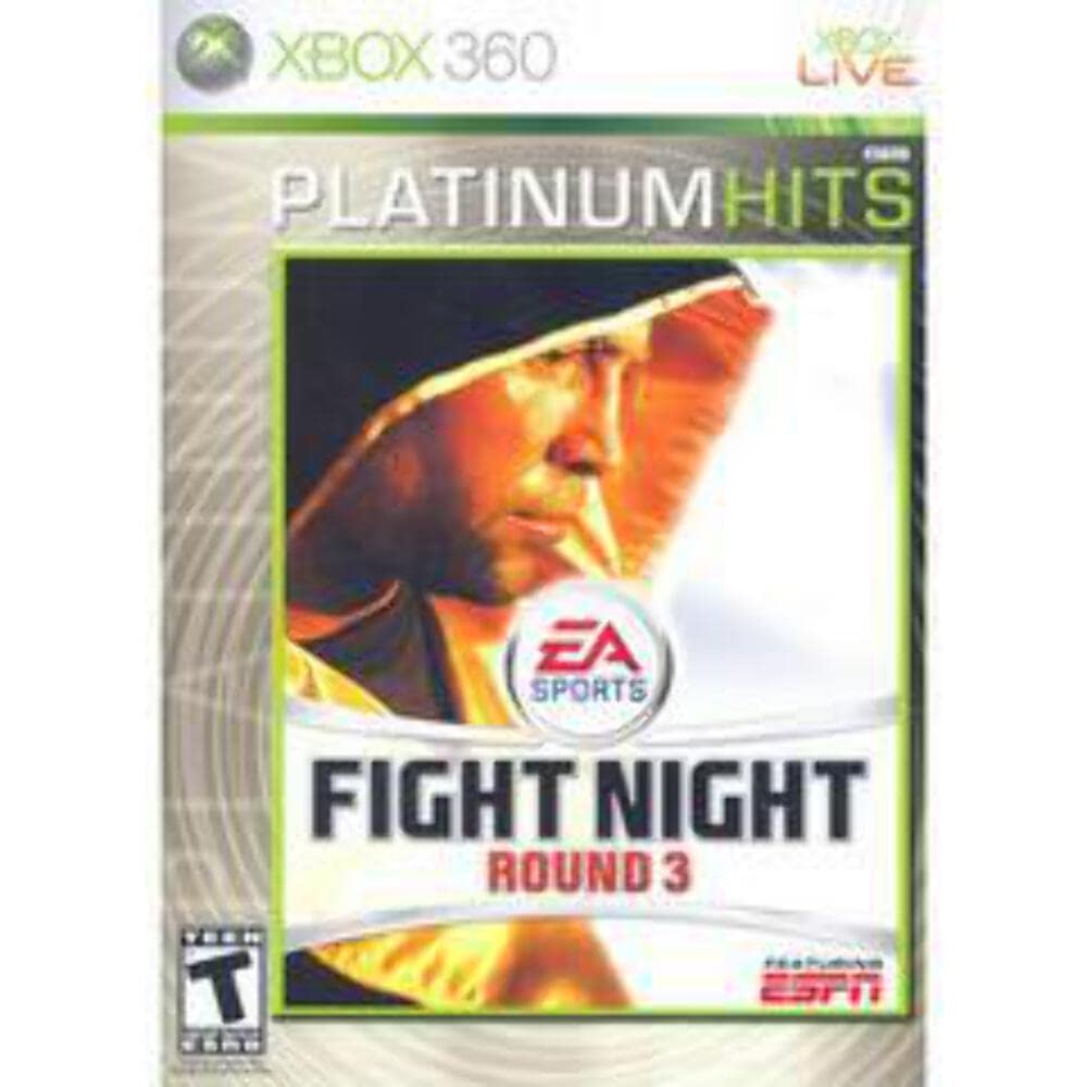 XBOX 360 LIVE  
PLATINUM HITS  
EA SPORTS  
FIGHT NIGHT ROUND 3  
ESPN  
T (Teen)