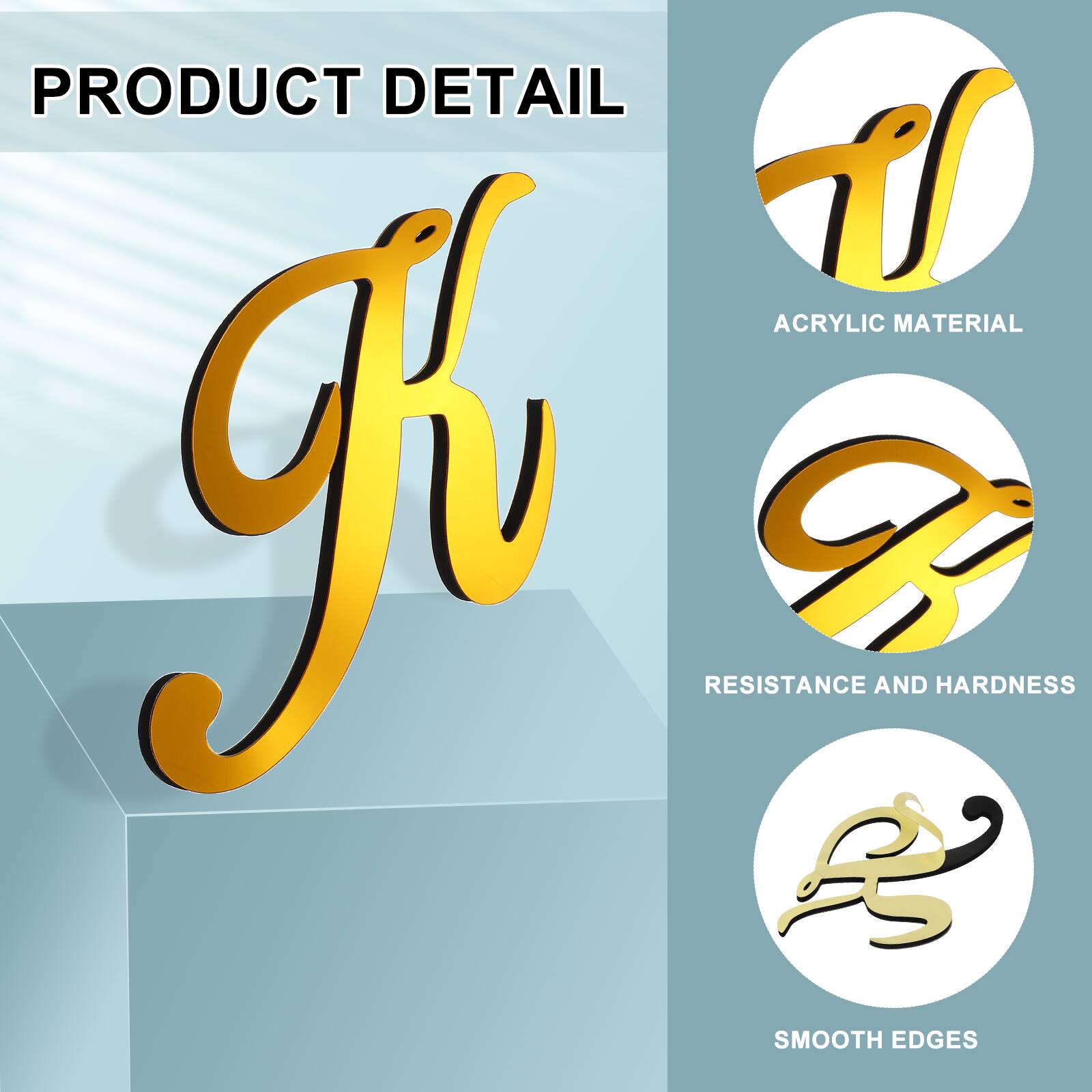 PRODUCT DETAIL

- ACRYLIC MATERIAL
- RESISTANCE AND HARDNESS
- SMOOTH EDGES