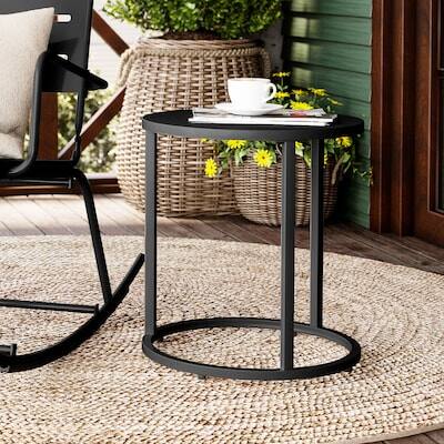 Alt View 5. Crestlive Products - Crestlive Products Outdoor Square Dining End Table 17.91 In - Black.
