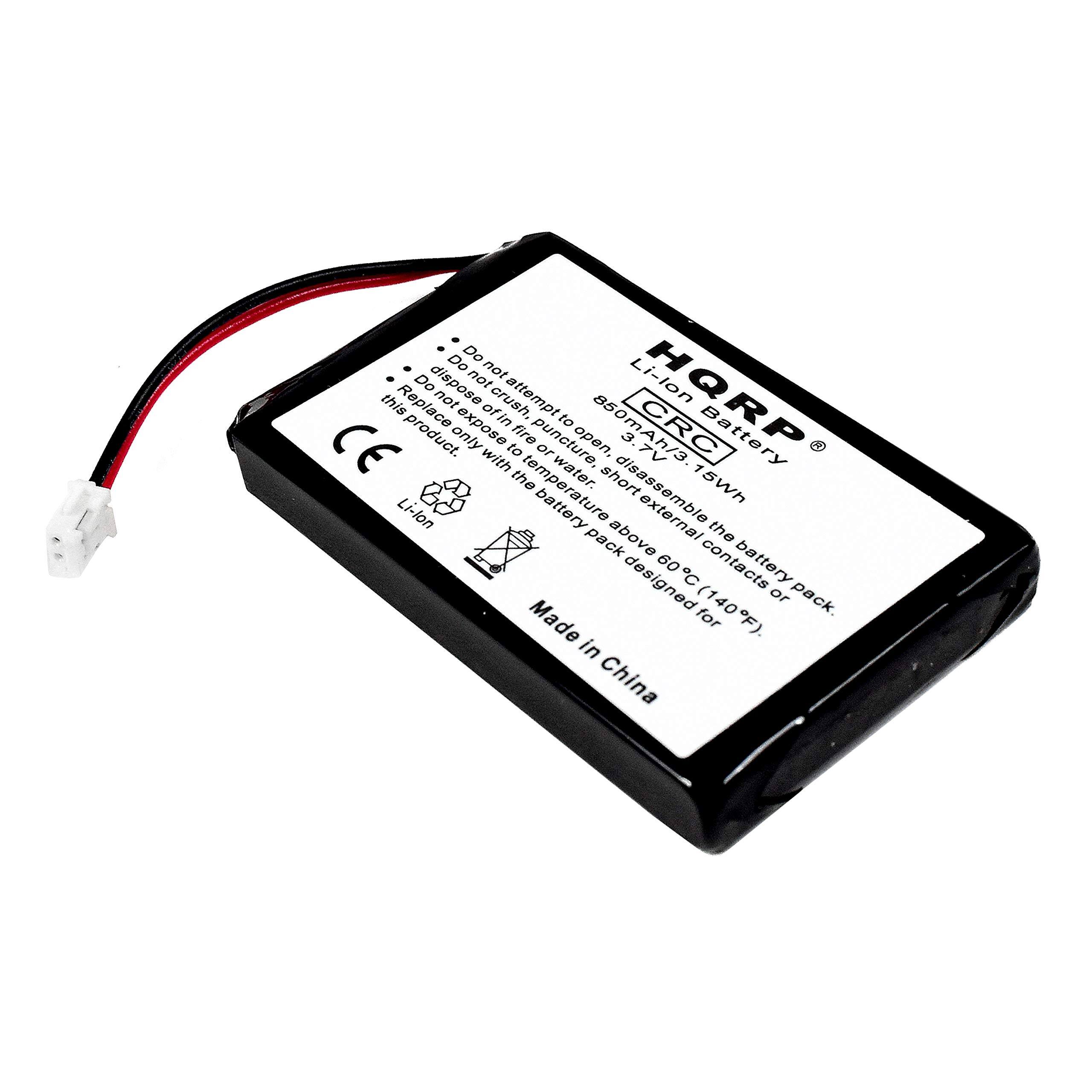 HQRP Li-ion Battery  
3.7V/3.5Wh  
850mAh  
Made in China  

Do not attempt to open, crush, puncture, or dispose of in fire.  
Do not expose to water.  
Do not disassemble.  
Do not short the contacts.  
Do not expose to temperatures above 60°C (140°F).  
Do not dispose of in fire.  
Do not expose to water.  
Do not disassemble.  
Do not short the contacts.  
Do not expose to temperatures above 60°C (140°F).  

CE  
Li-ion  
Made in China