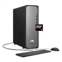 HP - OmniDesk Slim Desktop - AMD Ryzen 7 7445HS - 8GB DDR5 Memory - 512GB SSD - Meteor Silver