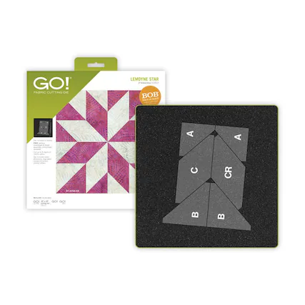 GO! FABRIC CUTTING DIE LEMOYNE STAR . - - 56453 BOB block - saard - - 4 shapes - - 1 Nwk - - - OM - - n 28 - -e - - - - - a s protec CR - n Aut - 100 - 10 GOr GO .A - - Vd