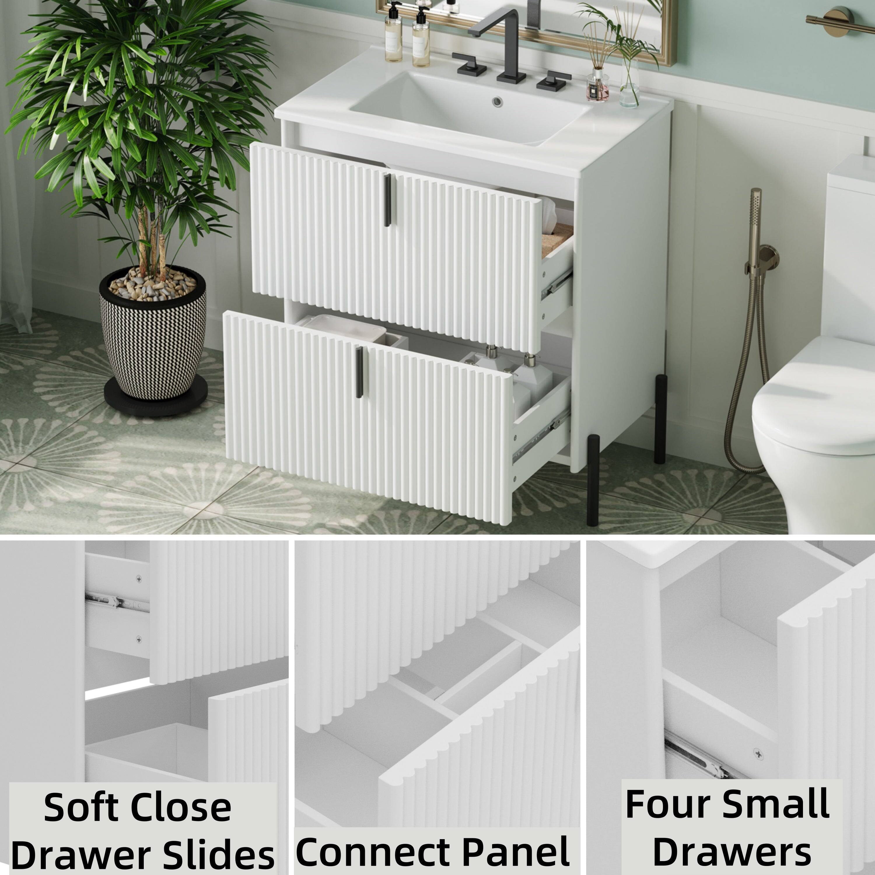 Soft Close Drawer Slides  
Connect Panel  
Four Small Drawers