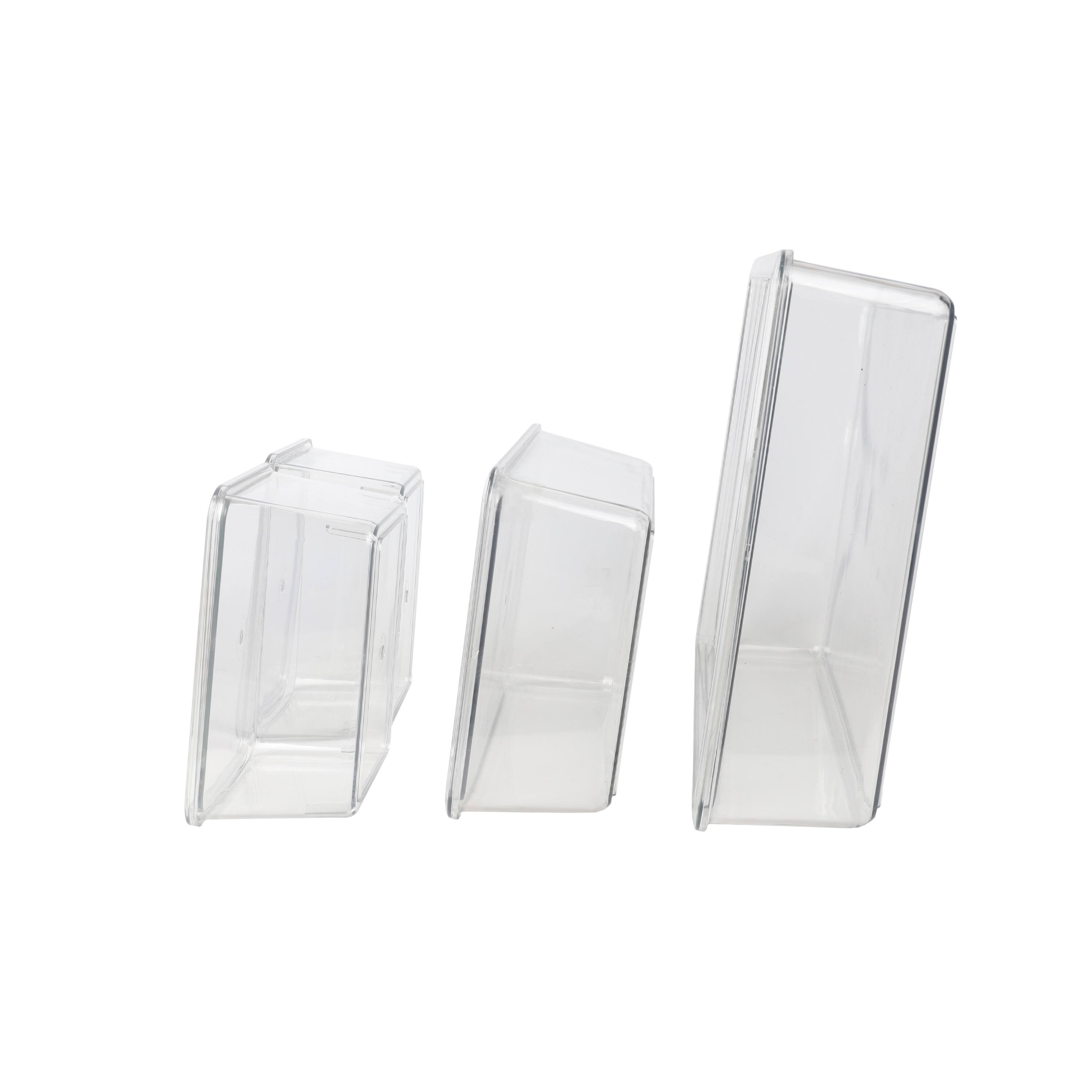 Alt View 18. Martha Stewart - Brody Premium Clear Plastic Storage Bins with Lids-2-SM/1-MED/1-LG - Clear.