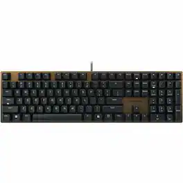 CHERRY - KC 200 MX-Wired Keyboard - MX2A SILENT RED - Black/Bronze Housing - Linear feel - abrasion resistant keys - white - Black,Bronze