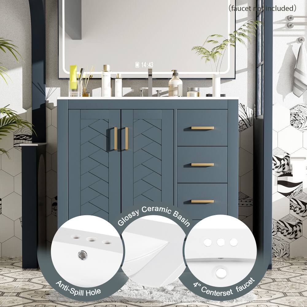 14:43  
100%  
Ceramic Glossy Basin  
Anti-Spill Spill Hole  
RI faucet Centerset  
(faucet not included)