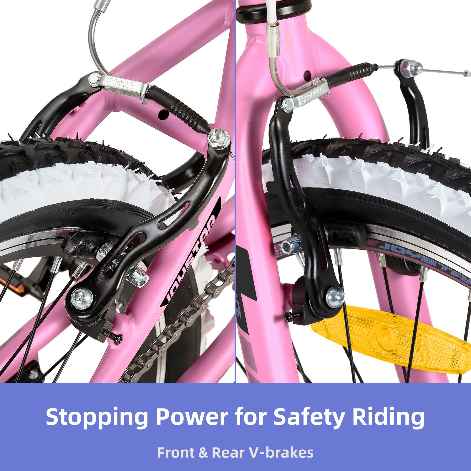 SPORKLE OR AL JAUFTAR JOUSTA  
Stopping Power for Safety Riding  
Front & Rear V-brakes