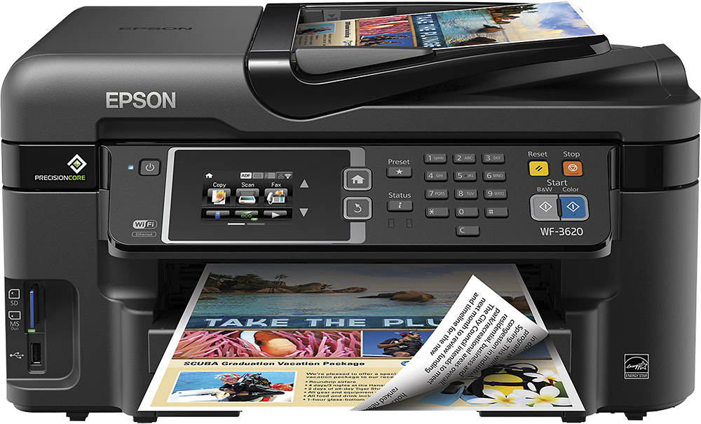 Epson WF-3620 Wireless Printer Black C11CD19201 - Buy