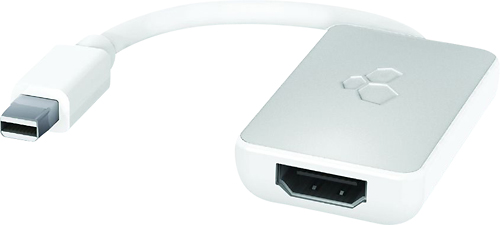 Angle View: Kanex - iAdapt V2 Mini DisplayPort-to-HDMI Adapter - White