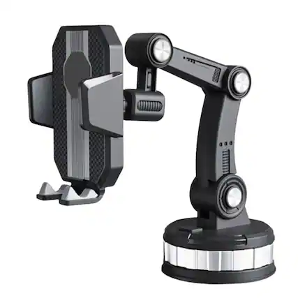 Front. Kitcheniva - 2-in-1 Universal Car Phone Holder Air Vent & Dashboard Mount - Black.