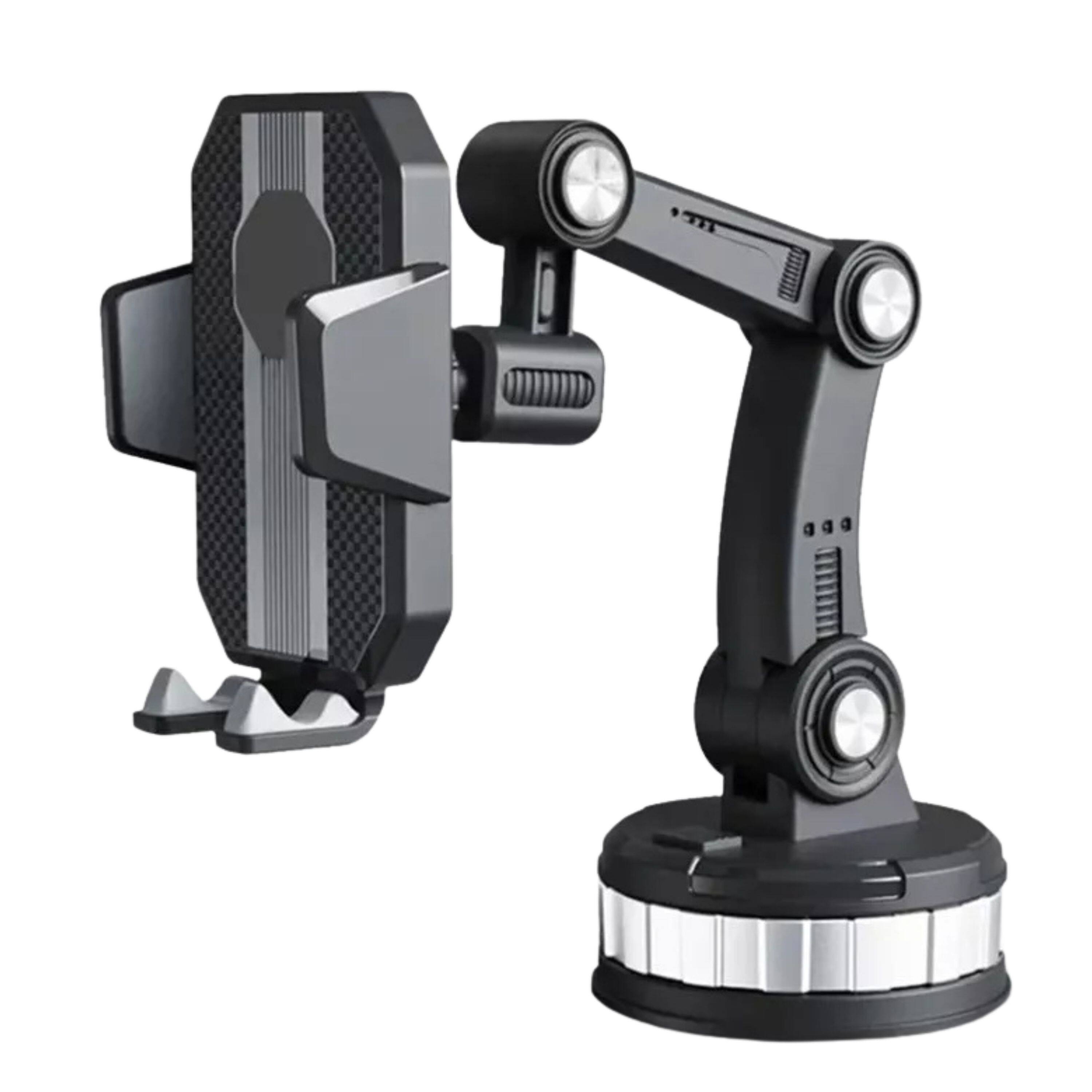 Front. Kitcheniva - 2-in-1 Universal Car Phone Holder Air Vent & Dashboard Mount - Black.