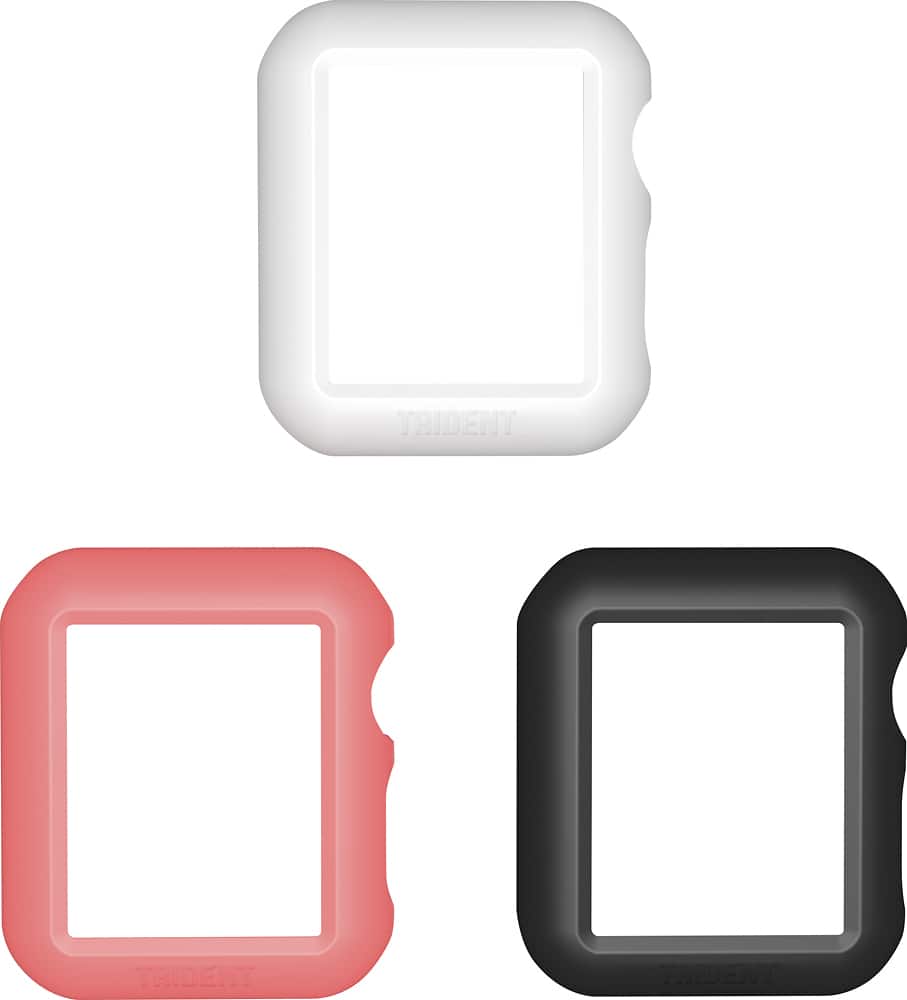 Angle. Trident Case - Odyssey Guards for Apple Watch™ 38mm (3-Pack) - Black/Pink/White.