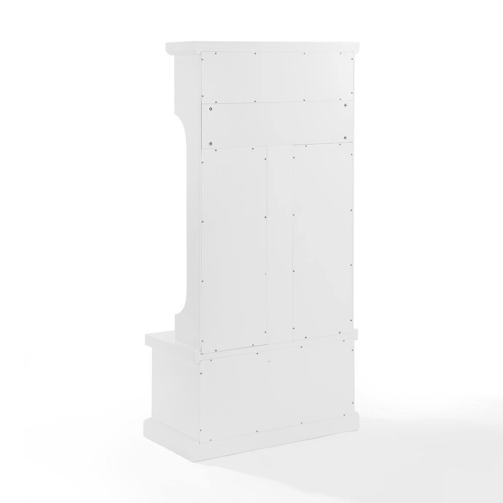 Alt View 2. Crosley Furniture - Shoreline Hall Tree - White.